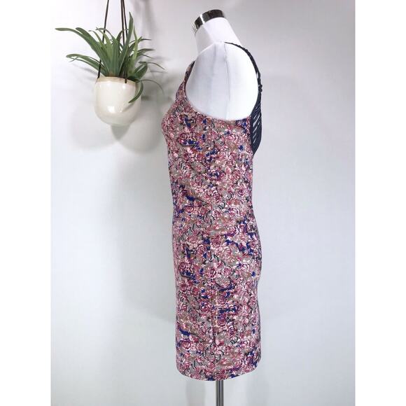 Free People Digital Damsel Bodycon Caged Back Lattice Dress Size S in Black Plum - Picture 5 of 12